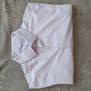 State and Liberty men's long sleeve button down dress shirt, L, pink and blue